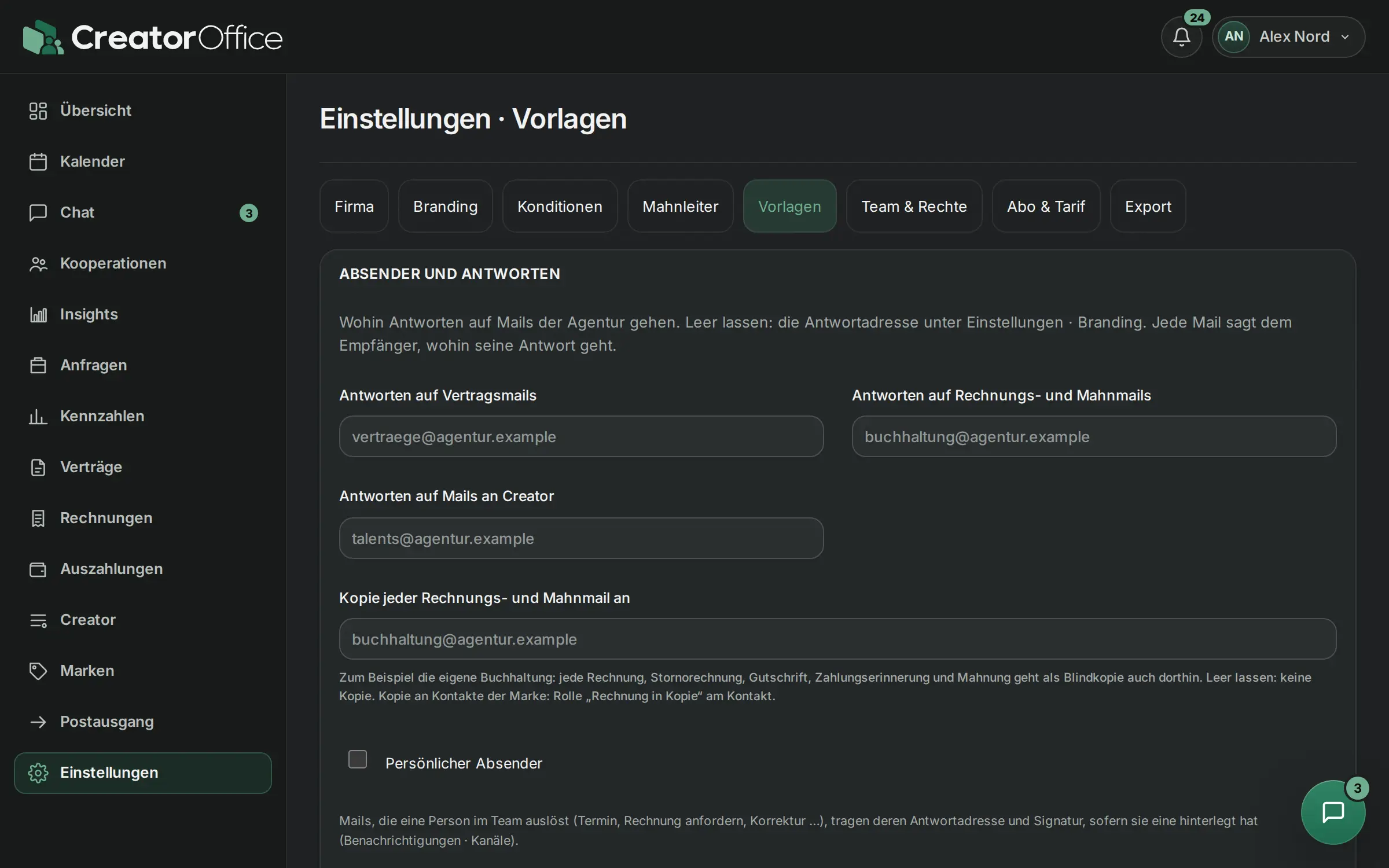 Vertragsvorlagen mit Kooperationsvertrag, Rahmenvertrag und Geheimhaltung.